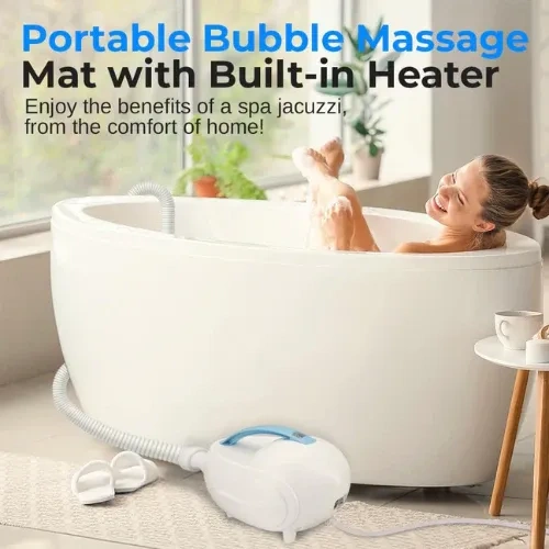 Household electric surfing bubble spa massage bath mat full body bubble spa machine non-slip wireless remote control bubble bath