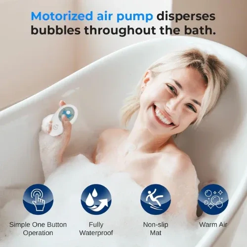 Household electric surfing bubble spa massage bath mat full body bubble spa machine non-slip wireless remote control bubble bath