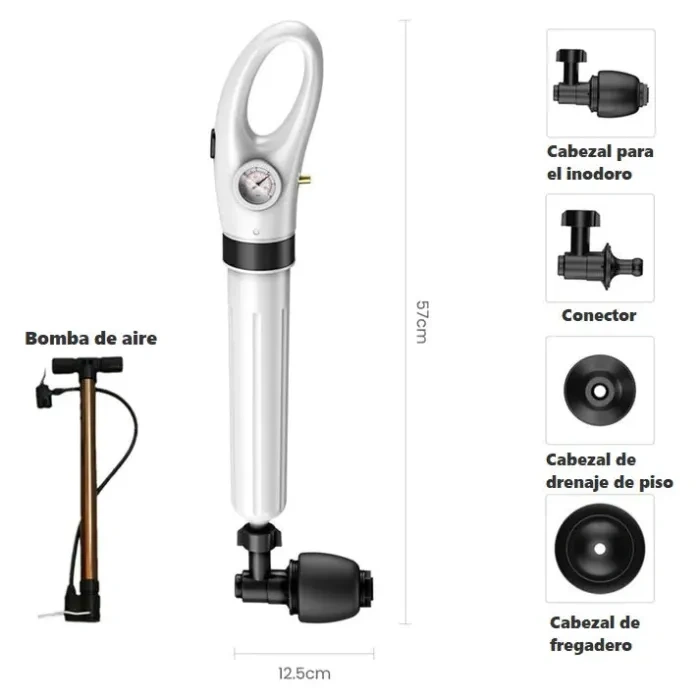 Compressed air drain unblocker