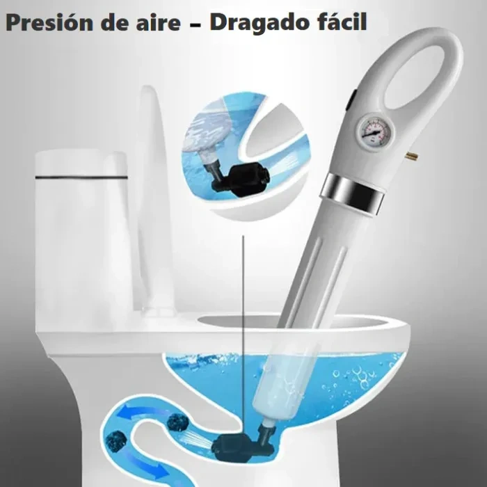 Compressed air drain unblocker