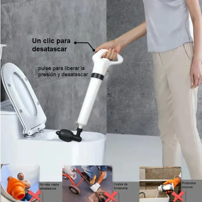 Compressed air drain unblocker