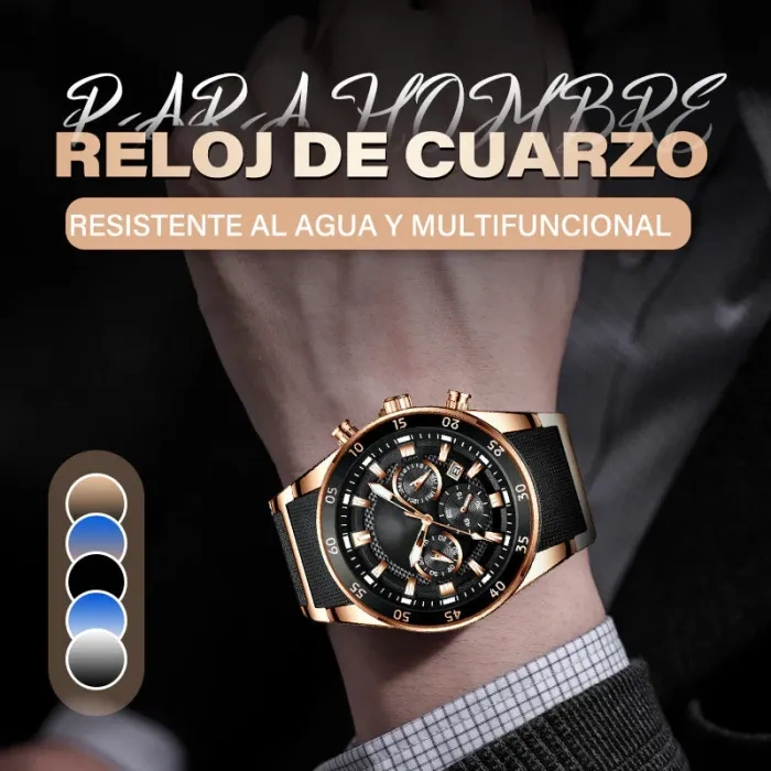 💎Limited-time special offer⌛Luxury Men's Sports Watch – Elegant Black and Gold Chronograph
