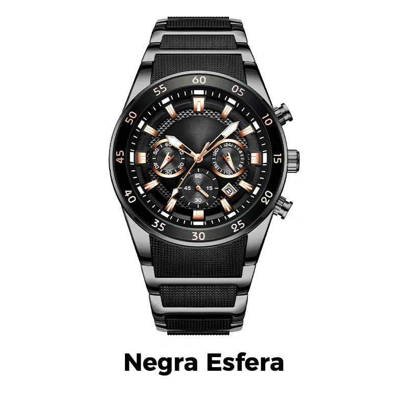 💎Limited-time special offer⌛Luxury Men's Sports Watch – Elegant Black and Gold Chronograph
