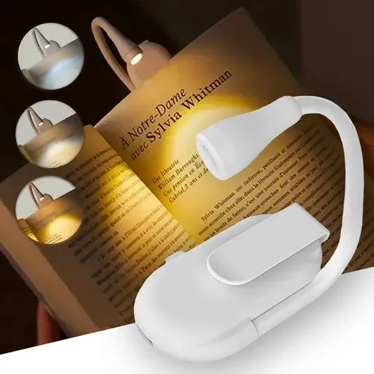 Clip-On LED Reading Light with 3 Modes & FREE Erasable Pen Set