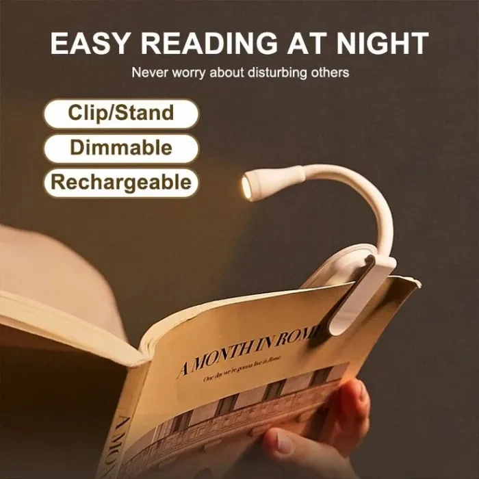 Clip-On LED Reading Light with 3 Modes & FREE Erasable Pen Set