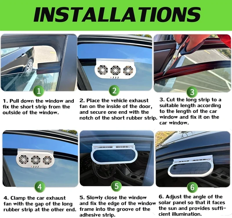 (🔥HOT SALE NOW 49% OFF🔥) The New Solar Car Cooling Artifact [air circulation exhaust fan]