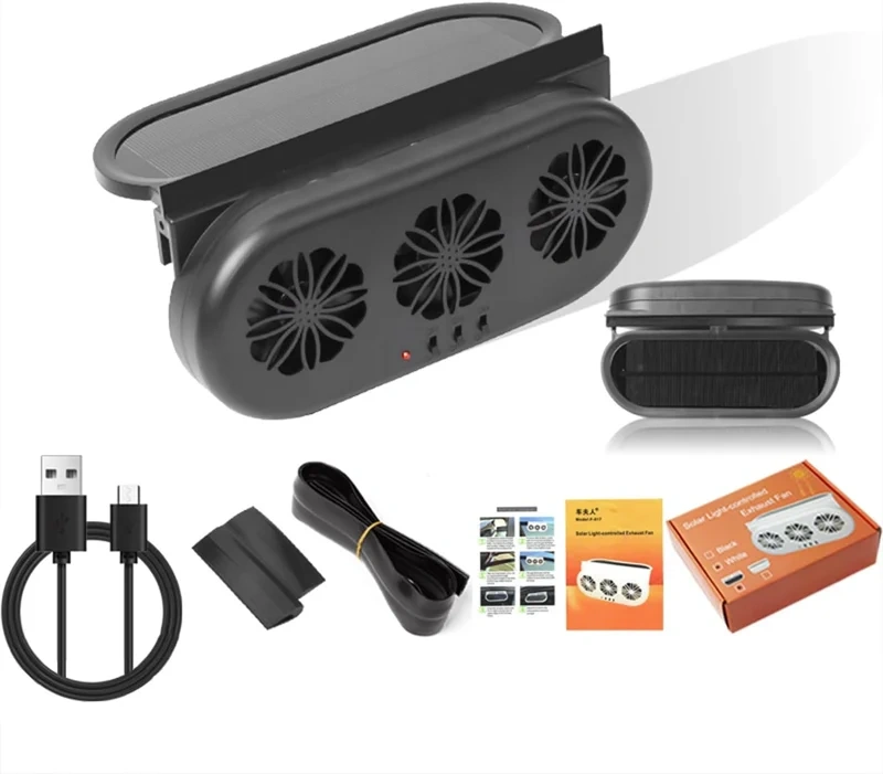 (🔥HOT SALE NOW 49% OFF🔥) The New Solar Car Cooling Artifact [air circulation exhaust fan]