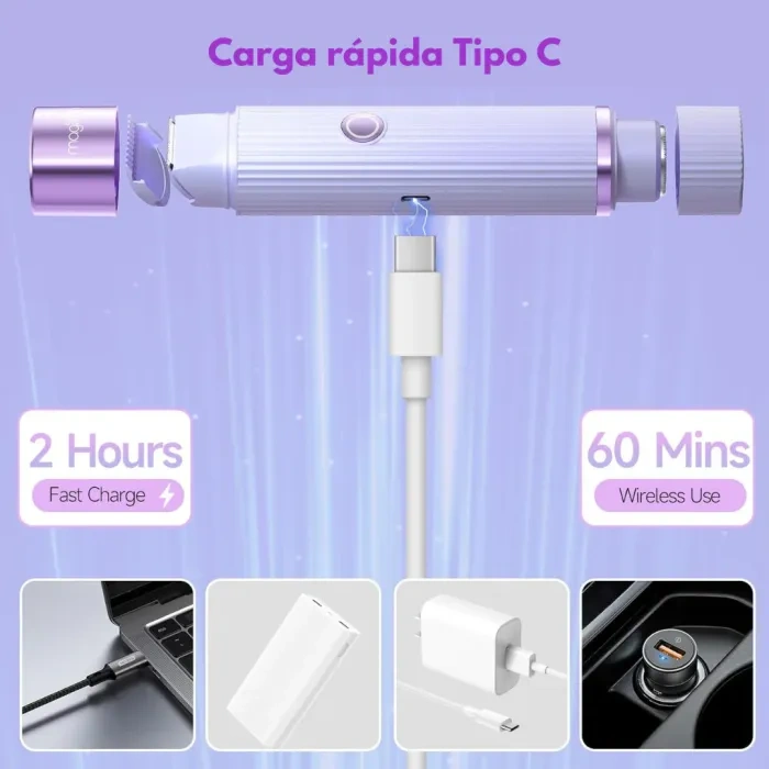 AFEITADORA PARA DAMA DOBLE PUNTA RECARGABLE WATERPROOF GLOWSKIN