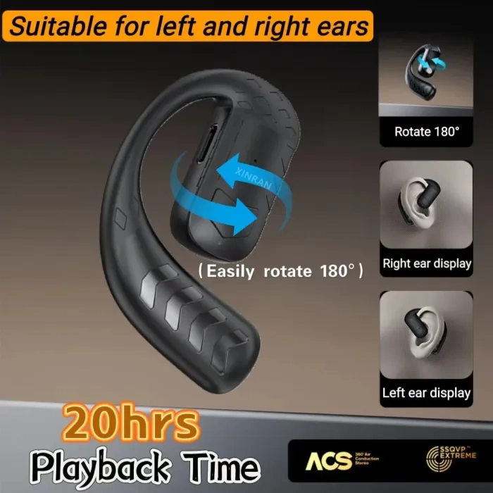 Earphone Bluetooth Wireless Big Capacity Battery with 20H Playback Time