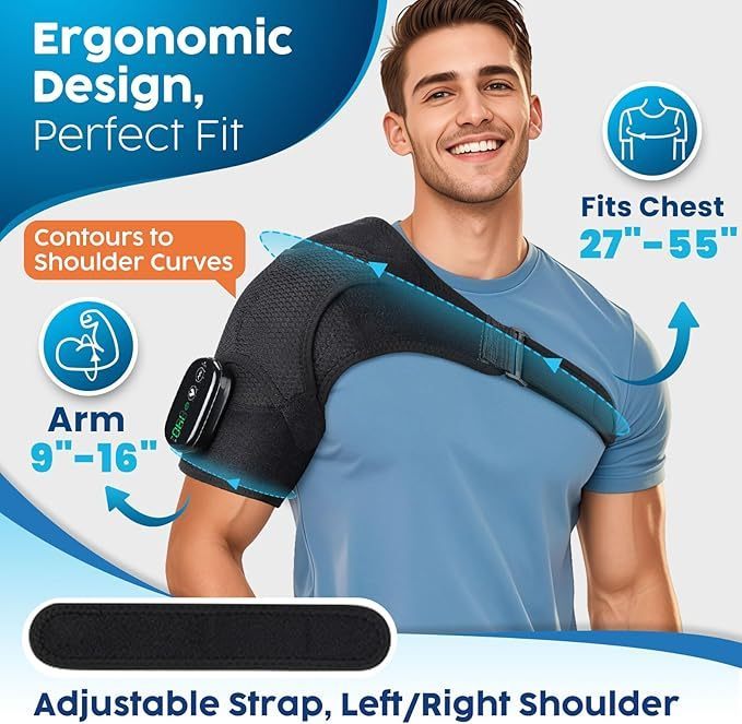 SuperRelief™ Smart Heating Vibrating Shoulder Wrap