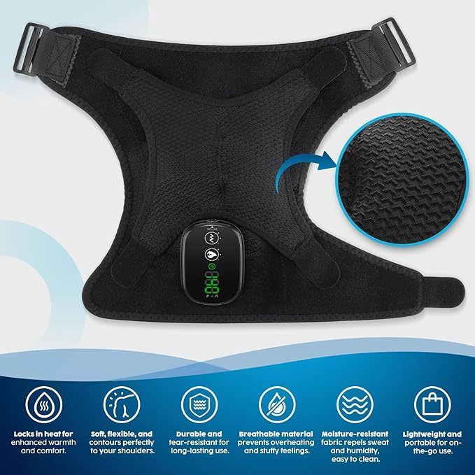 SuperRelief™ Smart Heating Vibrating Shoulder Wrap