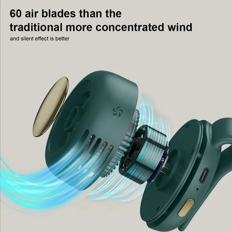 New🎁Hot Sale 50% OFF🔥⏳Small Whirlwind Clip Waist Neck Fan