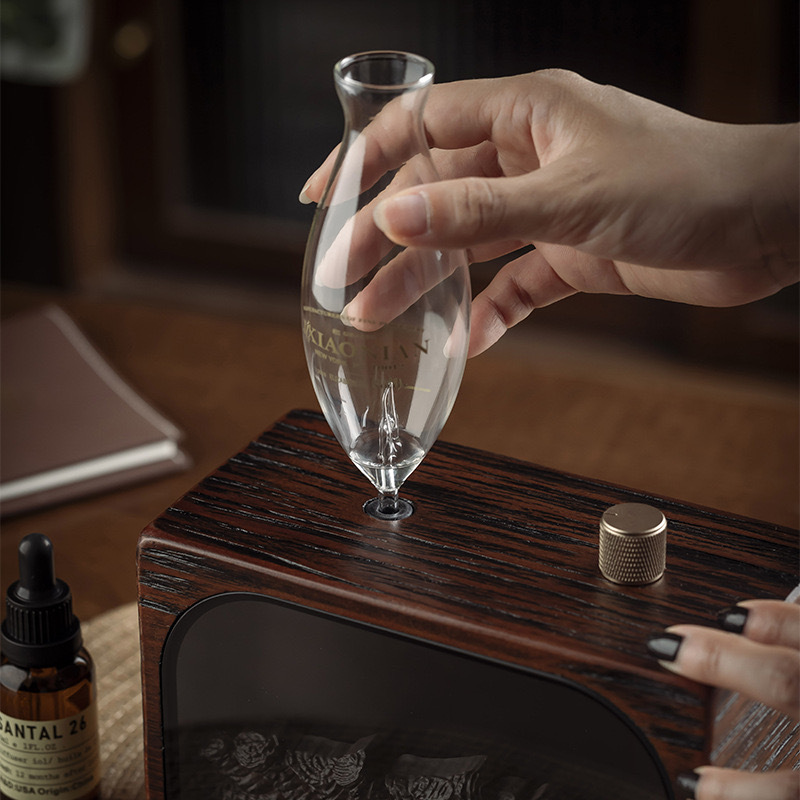 Vintage Fireplace Flame Aroma Humidifier – Retro Essential Oil Beauty Humidifier Lamp