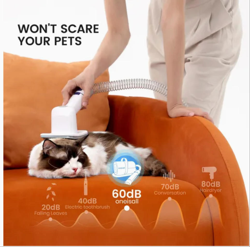 🔥Hot Sale 50% OFF! Pet Grooming Kit 🐶✨ 7-in-1 Dog & Cat Hair Remover – Quiet & Easy Clean Pet Care Tool