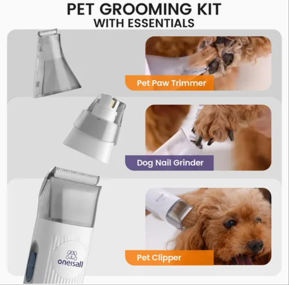 🔥Hot Sale 50% OFF! Pet Grooming Kit 🐶✨ 7-in-1 Dog & Cat Hair Remover – Quiet & Easy Clean Pet Care Tool