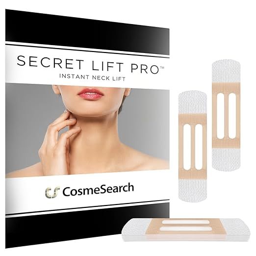CosmeSearch, Inc. Secret Lift Pro - Instant Neck Lift Tapes and Bands Pre-Assembled Jaw Jowl Neck Tape