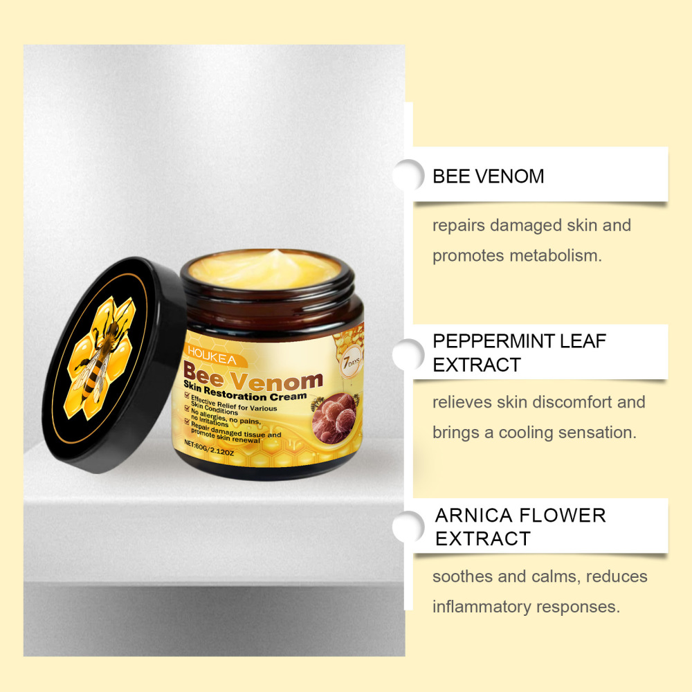 Bee Venom Skin Restoration Cream - Deep Repair, Soothe, Renew, Post-Treatment Care, Cooling Sensation Historical lowest price😁😁😁😁😁