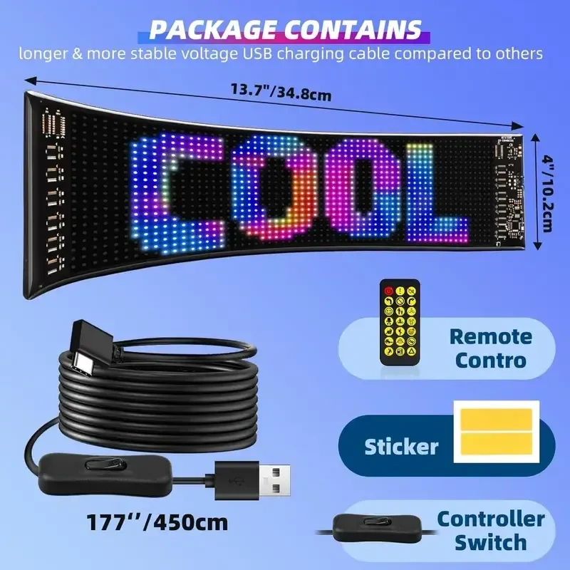 Programmable Flex LED Display with APP & Remote🤠