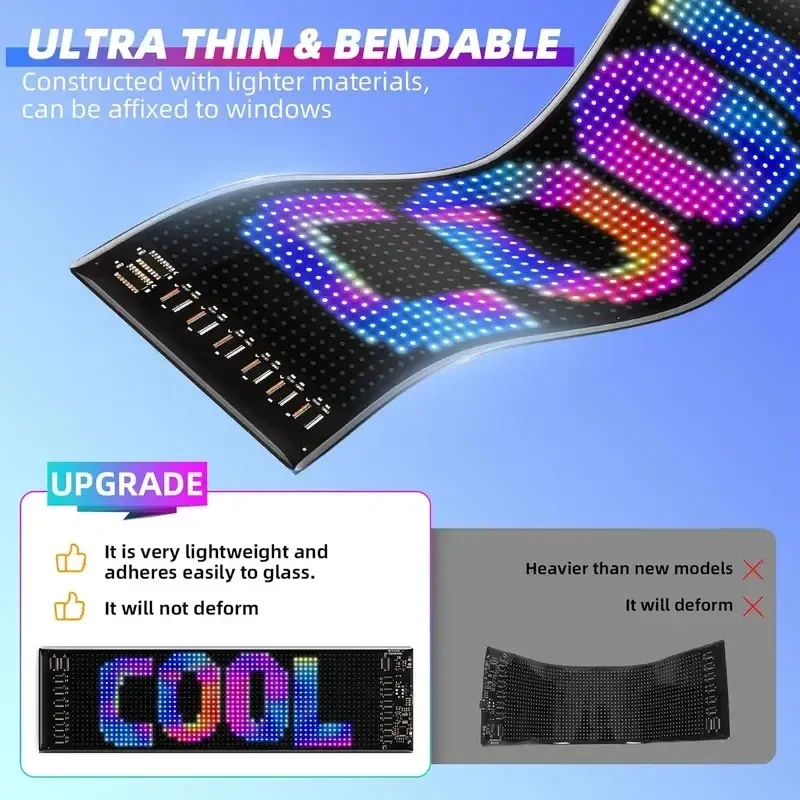 Programmable Flex LED Display with APP & Remote🤠