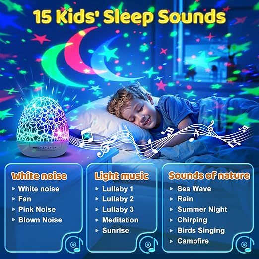 Baby Sound Machine Night Light Projector Kids Christmas Gifts