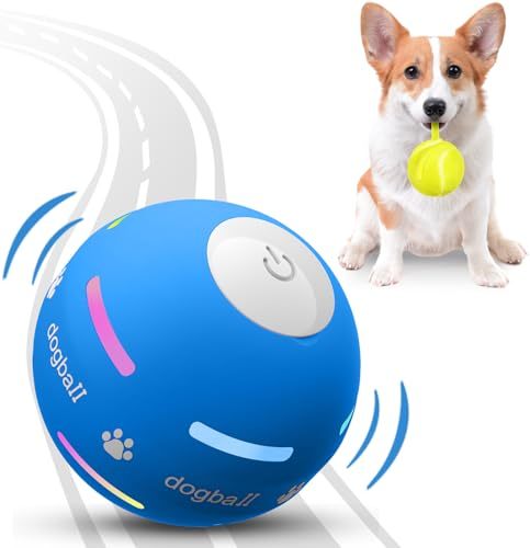 Interactive Dog Toy Ball, Durable Motion-Activated Automatic Rolling Ball Toy, Suitable for Small/Medium/Large Dogs.