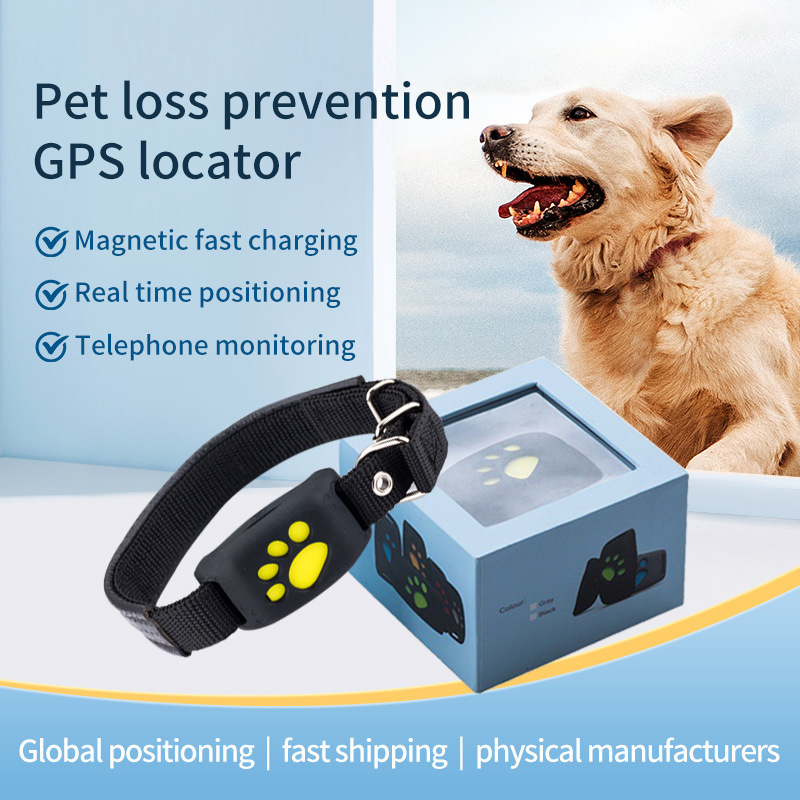 GPS Dog Collar Tracker 2-in-1, Reflective Waterproof Pet Collar