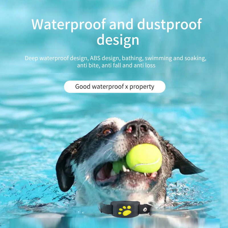 GPS Dog Collar Tracker 2-in-1, Reflective Waterproof Pet Collar