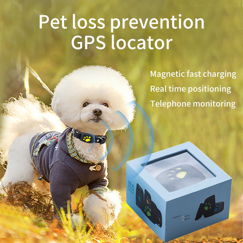 GPS Dog Collar Tracker 2-in-1, Reflective Waterproof Pet Collar
