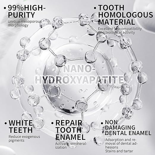 7.5% Hydroxyapatite Toothpaste for Advanced Enamel Protection,Appropriate for Sensitive Teeth,Gentle and Effective Formula,Fresh Mint,4.23 oz