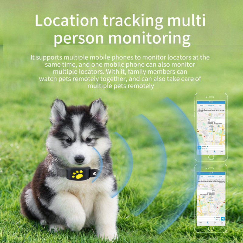 GPS Dog Collar Tracker 2-in-1, Reflective Waterproof Pet Collar