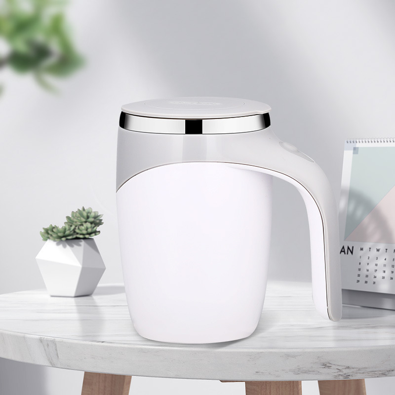 Automatic Magnetic Stirring Coffee Cup Magnetic Stirring Rotating Cup Dual-Use Stirring Cup for Home, Office, and Travel Stainless Steel Automatic Stirring Cup Suitable for Coffee/Milk/Tea/Hot Chocolate