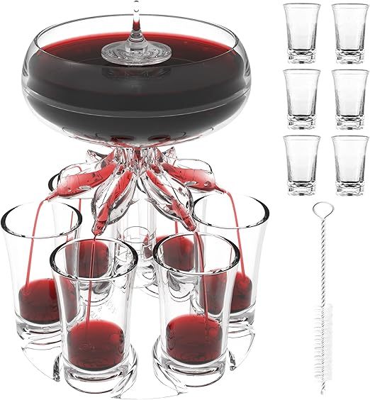 6 Shot Glass Dispenser And Holder,Bar Shot Dispenser,Cocktail Dispenser