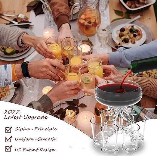 6 Shot Glass Dispenser And Holder,Bar Shot Dispenser,Cocktail Dispenser