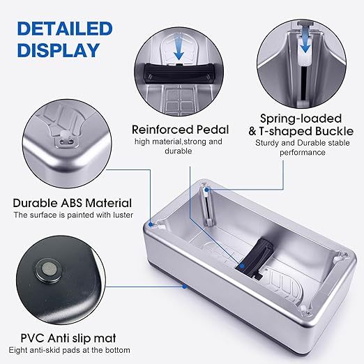 Shoe Cover Dispenser (Includes 100 Disposable Anti-Slip Shoe Covers) This user-friendly and reliable shoe cover dispenser is ideal for indoor environments (Silver model).