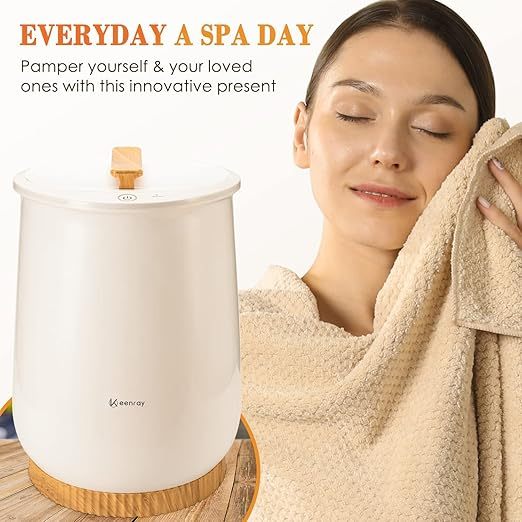 Barrel-Style Towel Warmer Luxury Barrel-Shaped Towel Heater Large-Capacity Bathroom Towel Warmer Auto-Shutoff Function Holds Two 40“ x 70” Oversized Towels, Bathrobes, Blankets, Pajamas, and More