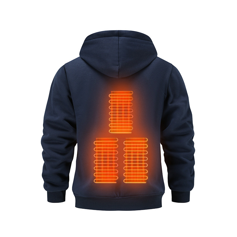 Heated Hoodie for Men Women with 7.4V 12000mAh Rechargeable Battery Pack, Unisex Pullover Heated Sweatshirt
