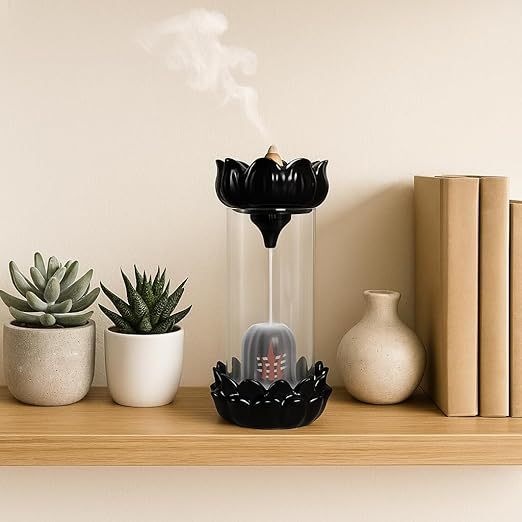 Shivling Smoke Fountain | Ceramic Backflow Incense Burner With Lord Shiva Idol
