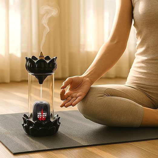 Shivling Smoke Fountain | Ceramic Backflow Incense Burner With Lord Shiva Idol
