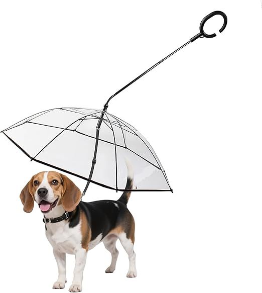 🔥🔥🔥🔥Weekend Shopping Spree: Up to 50% Off 🔥🔥🔥🔥Storewide Small Dog Umbrella Transparent Walking Umbrella Includes Adjustable Leash