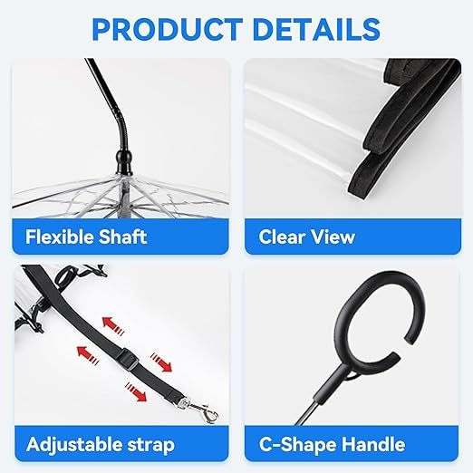 🔥🔥🔥🔥Weekend Shopping Spree: Up to 50% Off 🔥🔥🔥🔥Storewide Small Dog Umbrella Transparent Walking Umbrella Includes Adjustable Leash