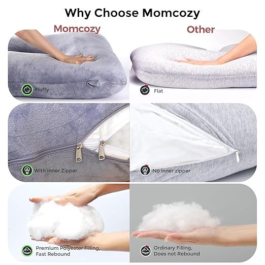Gratitude Season! Maternity Pillow, U-Shaped Full-Body Pregnancy Pillow with Removable Pillowcase - Provides back, leg, abdominal, and hip support for expectant mothers.