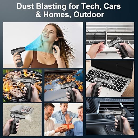 🔥🔥🔥Thanksgiving Giveaway Season🔥🔥🔥 High-Speed Brushless Mini Portable Fan with Turbo Fan Blower Outdoor Handheld Cordless Hair Dryer