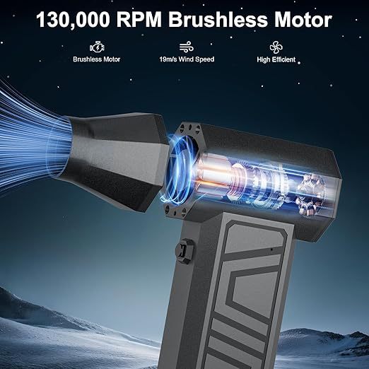 🔥🔥🔥Thanksgiving Giveaway Season🔥🔥🔥 High-Speed Brushless Mini Portable Fan with Turbo Fan Blower Outdoor Handheld Cordless Hair Dryer