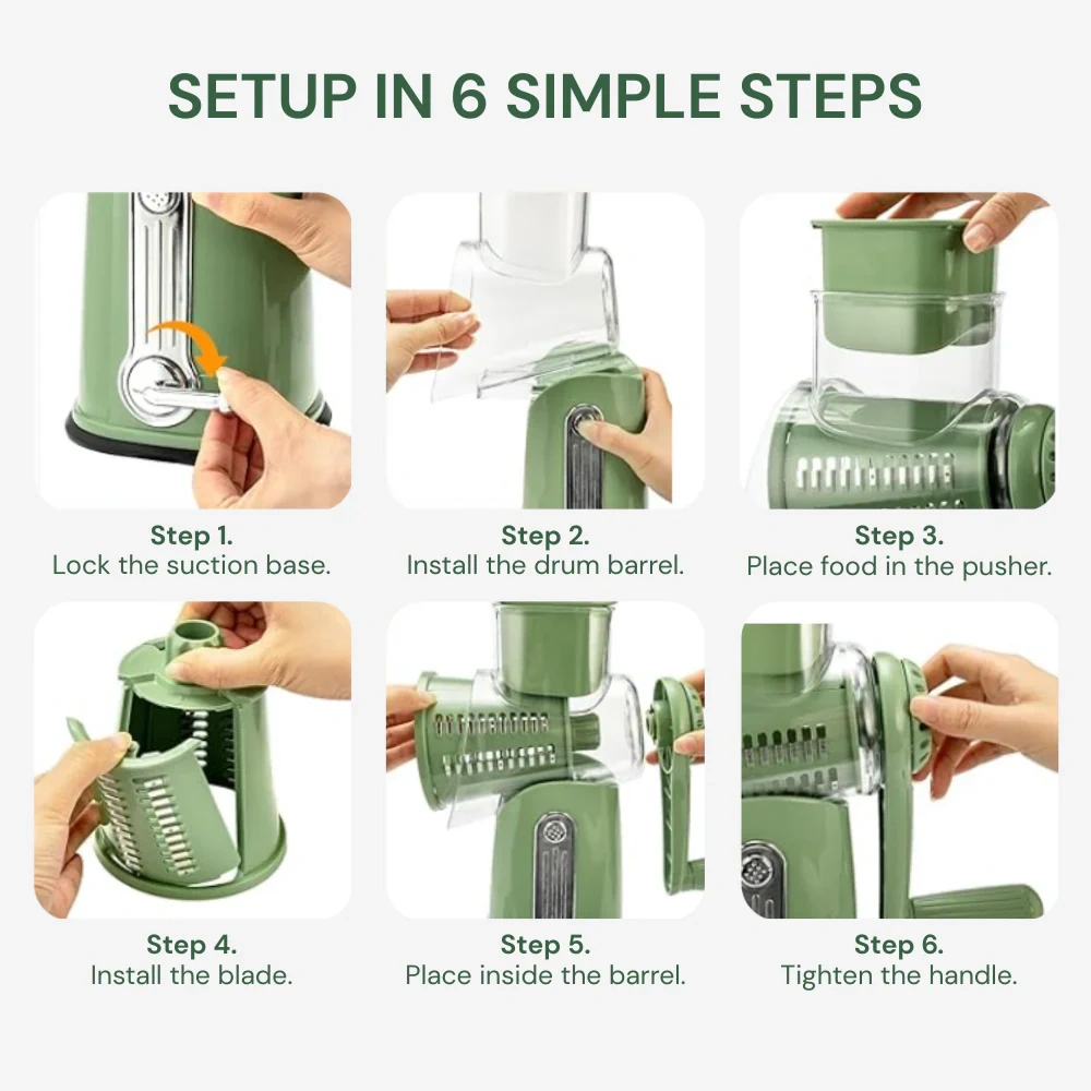 🔥 Flash Sale | Top Sellers Now 50% Off 🔥 5-in-1 Rotating Cheese Grater/Vegetable Slicer