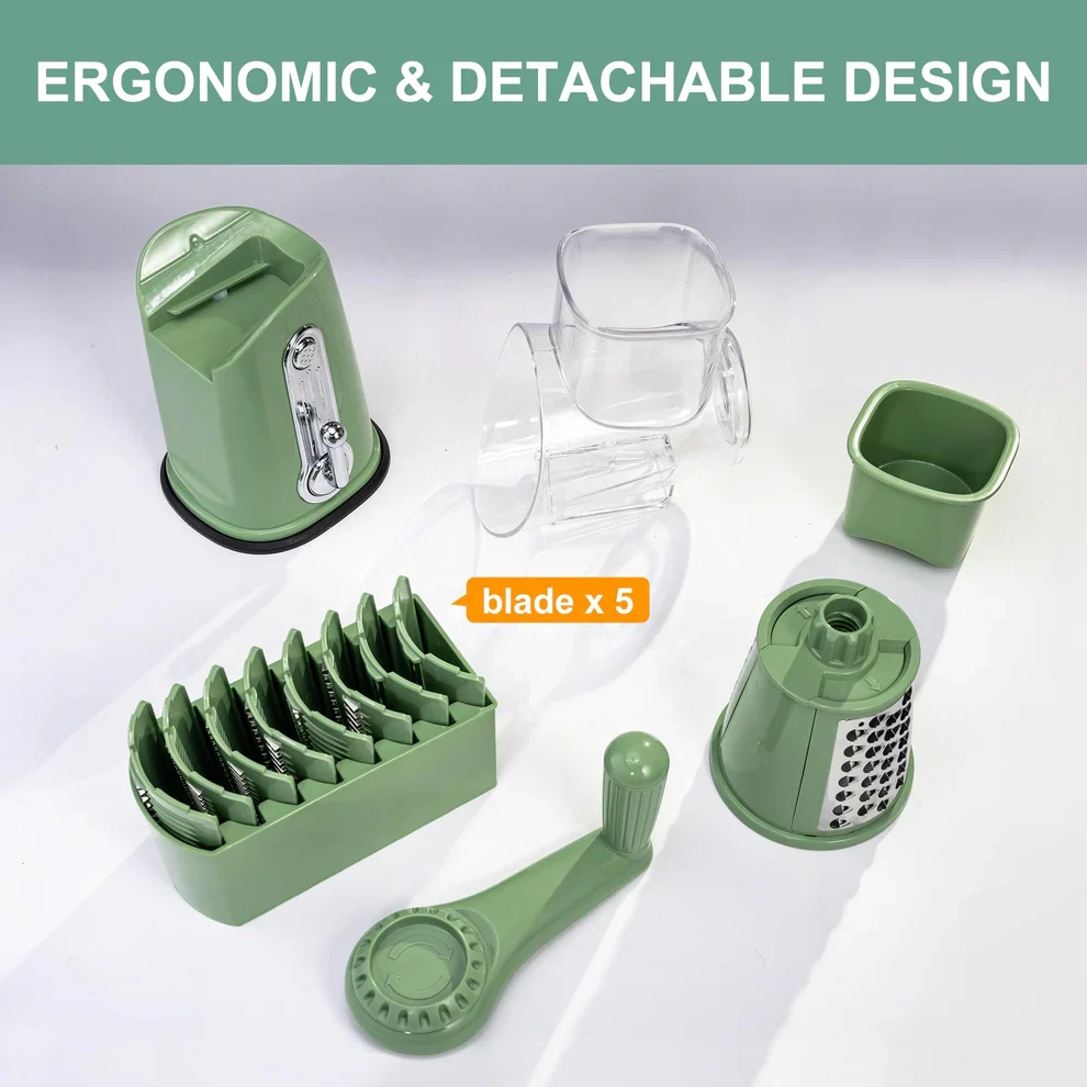 🔥 Flash Sale | Top Sellers Now 50% Off 🔥 5-in-1 Rotating Cheese Grater/Vegetable Slicer