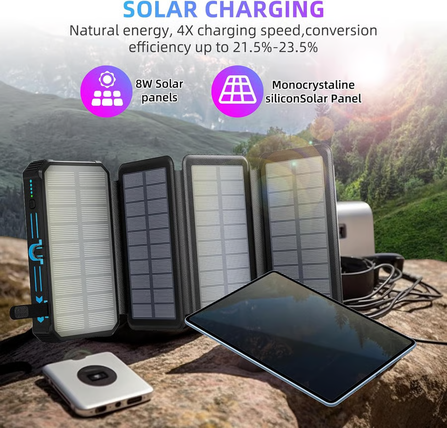 🔥 Flash Sale | Top Sellers Now 50% Off 🔥 Outdoor Foldable Solar-Powered High-Capacity Charger & Portable Power Bank