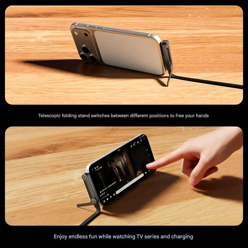 🔥 Flash Sale | Top Sellers Now 50% Off 🔥 240W Braided Fast Charging Cable with Built-in Phone Stand