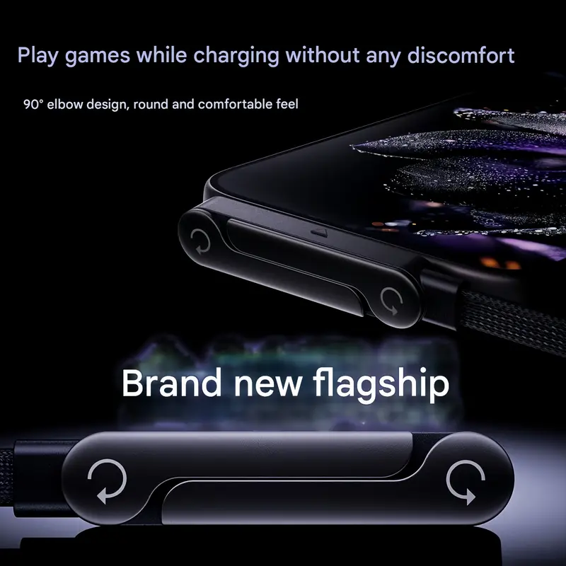 🔥 Flash Sale | Top Sellers Now 50% Off 🔥 240W Braided Fast Charging Cable with Built-in Phone Stand