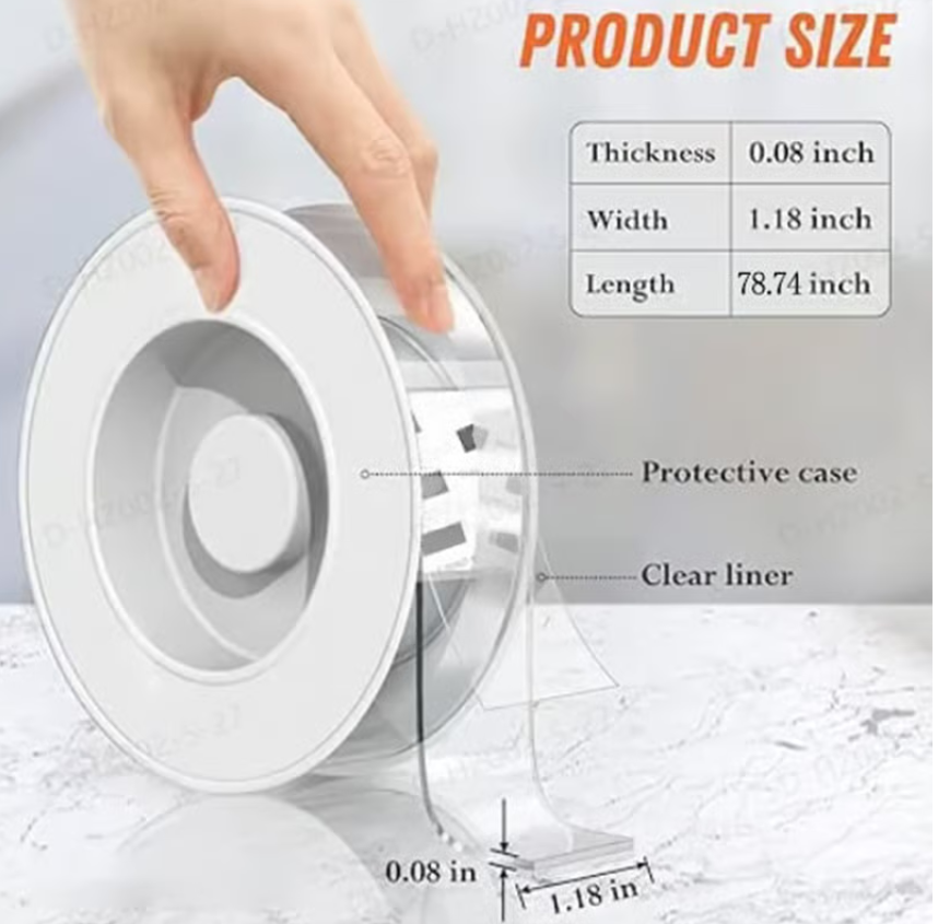 🔥 Flash Sale | Top Sellers Now 50% Off 🔥 ✨ Extra-Wide Double-Sided Tape, Transparent Nano Adhesive Tape, Multi-Purpose Mounting Tape