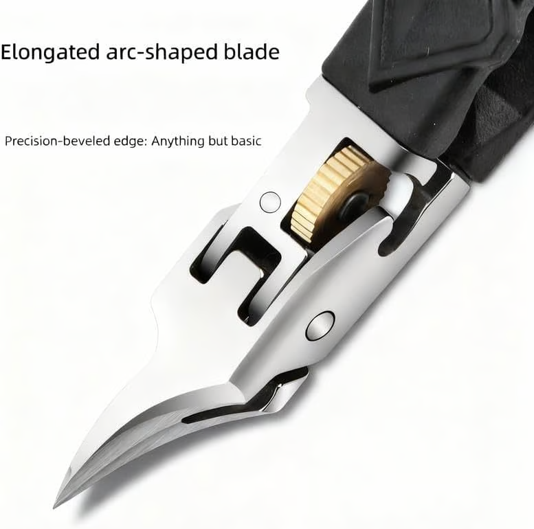 🔥 Flash Sale | Top Sellers Now 50% Off 🔥 Black Non-Slip Handle Gear Lock Nail Clipper Set